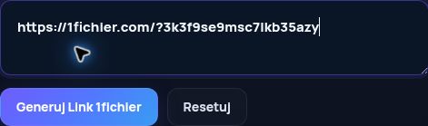 Prawdziwy link 1fichier.com w polu MultiDebrid. Otwórz, aby powiększyć.