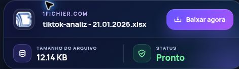 Resultado real do 1fichier.com: nome, tamanho e próxima ação. Abra para ampliar.