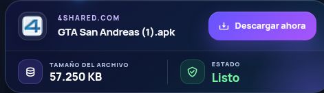 Resultado real de 4shared.com: nombre, tamaño y siguiente acción. Ábrelo para ampliar.