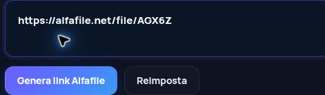 Link Alfafile.net reale nel campo MultiDebrid. Apri per ingrandire.