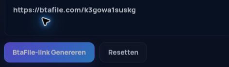 Echte BtaFile.com-link in het MultiDebrid-invoerveld. Open om te vergroten.