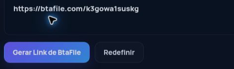 Link real do BtaFile.com no campo do MultiDebrid. Abra para ampliar.
