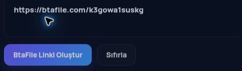 MultiDebrid kutusuna yapıştırılmış gerçek BtaFile.com bağlantısı. Büyütmek için aç.