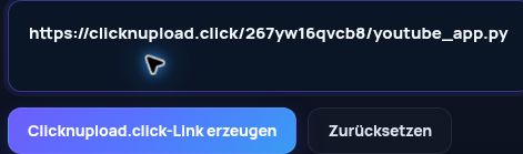 Echter Clicknupload.click-Link im MultiDebrid-Eingabefeld. Zum Vergrößern öffnen.