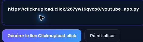 Véritable lien Clicknupload.click dans le champ MultiDebrid. Ouvrez pour agrandir.
