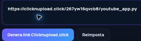 Link Clicknupload.click reale nel campo MultiDebrid. Apri per ingrandire.