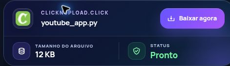 Resultado real do Clicknupload.click: nome, tamanho e próxima ação. Abra para ampliar.
