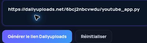 Véritable lien Dailyuploads.net dans le champ MultiDebrid. Ouvrez pour agrandir.
