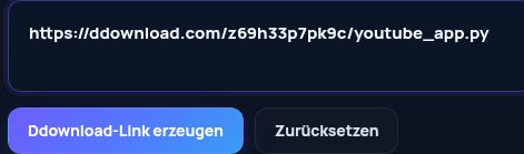 Echter Ddownload.com-Link im MultiDebrid-Eingabefeld. Zum Vergrößern öffnen.