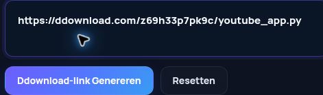 Echte Ddownload.com-link in het MultiDebrid-invoerveld. Open om te vergroten.
