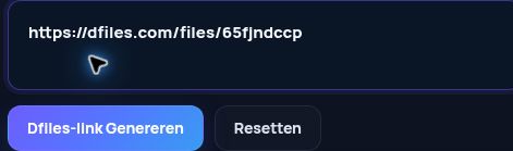 Echte Dfiles.com-link in het MultiDebrid-invoerveld. Open om te vergroten.