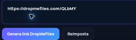 Link DropMeFiles.com reale nel campo MultiDebrid. Apri per ingrandire.