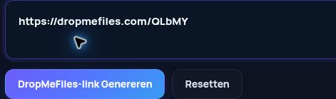 Echte DropMeFiles.com-link in het MultiDebrid-invoerveld. Open om te vergroten.