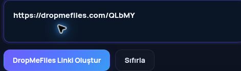 MultiDebrid kutusuna yapıştırılmış gerçek DropMeFiles.com bağlantısı. Büyütmek için aç.