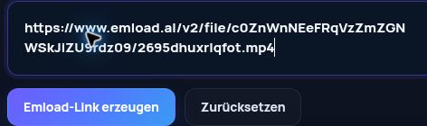 Echter Emload.al-Link im MultiDebrid-Eingabefeld. Zum Vergrößern öffnen.