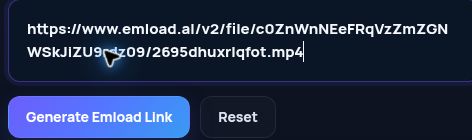 Real Emload.al link in the MultiDebrid input. Open to enlarge.