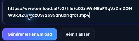 Véritable lien Emload.al dans le champ MultiDebrid. Ouvrez pour agrandir.