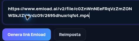 Link Emload.al reale nel campo MultiDebrid. Apri per ingrandire.