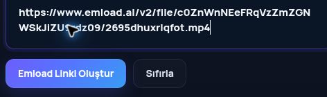 MultiDebrid kutusuna yapıştırılmış gerçek Emload.al bağlantısı. Büyütmek için aç.