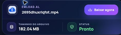 Resultado real do Emload.al: nome, tamanho e próxima ação. Abra para ampliar.