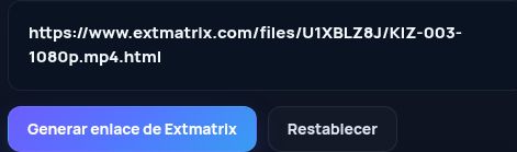 Enlace real de Extmatrix.com en el campo de MultiDebrid. Ábrelo para ampliar.