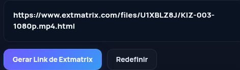 Link real do Extmatrix.com no campo do MultiDebrid. Abra para ampliar.