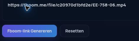 Echte Fboom.me-link in het MultiDebrid-invoerveld. Open om te vergroten.