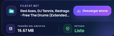 Resultado real de FileCat.net: nombre, tamaño y siguiente acción. Ábrelo para ampliar.
