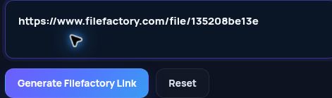 Real Filefactory.com link in the MultiDebrid input. Open to enlarge.