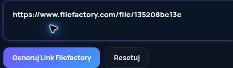 Prawdziwy link Filefactory.com w polu MultiDebrid. Otwórz, aby powiększyć.