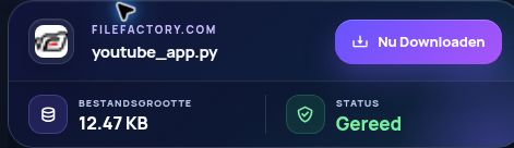 Echt Filefactory.com-resultaat: bestandsnaam, grootte en volgende actie. Open om te vergroten.