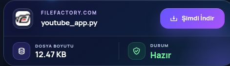 Gerçek Filefactory.com sonucu: dosya adı, boyut ve sonraki işlem. Büyütmek için aç.