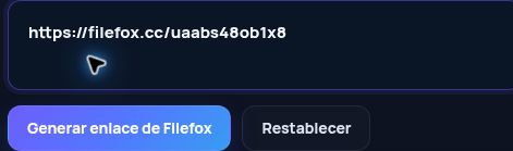 Enlace real de Filefox.cc en el campo de MultiDebrid. Ábrelo para ampliar.