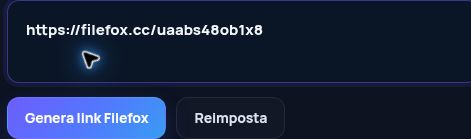 Link Filefox.cc reale nel campo MultiDebrid. Apri per ingrandire.