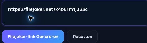 Echte Filejoker.net-link in het MultiDebrid-invoerveld. Open om te vergroten.