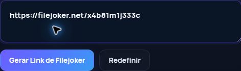 Link real do Filejoker.net no campo do MultiDebrid. Abra para ampliar.