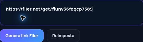 Link Filer.net reale nel campo MultiDebrid. Apri per ingrandire.