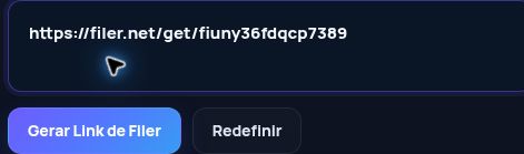 Link real do Filer.net no campo do MultiDebrid. Abra para ampliar.