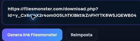Link Filesmonster.com reale nel campo MultiDebrid. Apri per ingrandire.