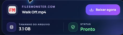 Resultado real do Filesmonster.com: nome, tamanho e próxima ação. Abra para ampliar.
