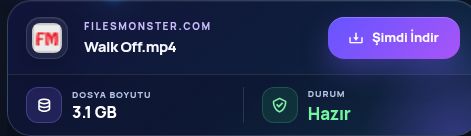 Gerçek Filesmonster.com sonucu: dosya adı, boyut ve sonraki işlem. Büyütmek için aç.