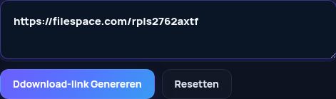 Echte Filespace.com-link in het MultiDebrid-invoerveld. Open om te vergroten.