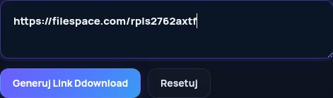 Prawdziwy link Filespace.com w polu MultiDebrid. Otwórz, aby powiększyć.