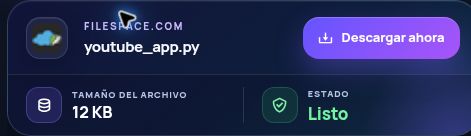 Resultado real de Filespace.com: nombre, tamaño y siguiente acción. Ábrelo para ampliar.