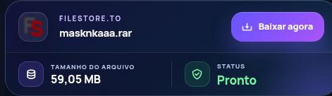 Resultado real do Filestore.to: nome, tamanho e próxima ação. Abra para ampliar.