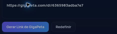 Link real do GigaPeta.com no campo do MultiDebrid. Abra para ampliar.