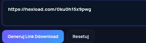 Prawdziwy link Hexload.com w polu MultiDebrid. Otwórz, aby powiększyć.