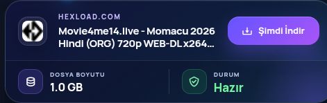 Gerçek Hexload.com sonucu: dosya adı, boyut ve sonraki işlem. Büyütmek için aç.