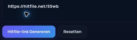 Echte Hitfile.net-link in het MultiDebrid-invoerveld. Open om te vergroten.