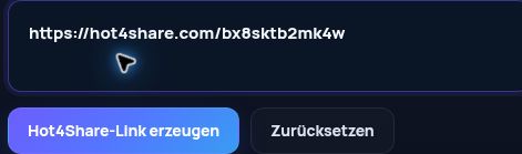 Echter Hot4Share.com-Link im MultiDebrid-Eingabefeld. Zum Vergrößern öffnen.